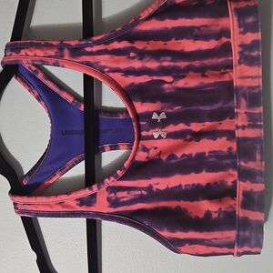 Under Armour Tie-Dye Pink and Purple Pad Free Sports Bra Size S/M